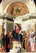 CIMA da Conegliano Madonna Enthroned with the Child dfg oil on canvas